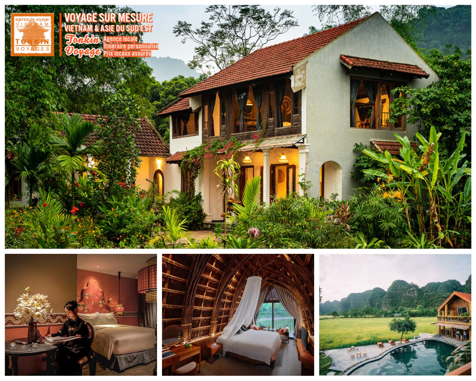 Du vieux Hano&iuml; aux plages du Vietnam, comparez h&ocirc;tels de caract&egrave;re, lodges et maisons d&rsquo;h&ocirc;tes pour choisir votre h&eacute;bergement &agrave; chaque &eacute;tape.
